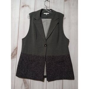 Cabi Vest Ladies Large Gray Tweed Over‎ The Moon